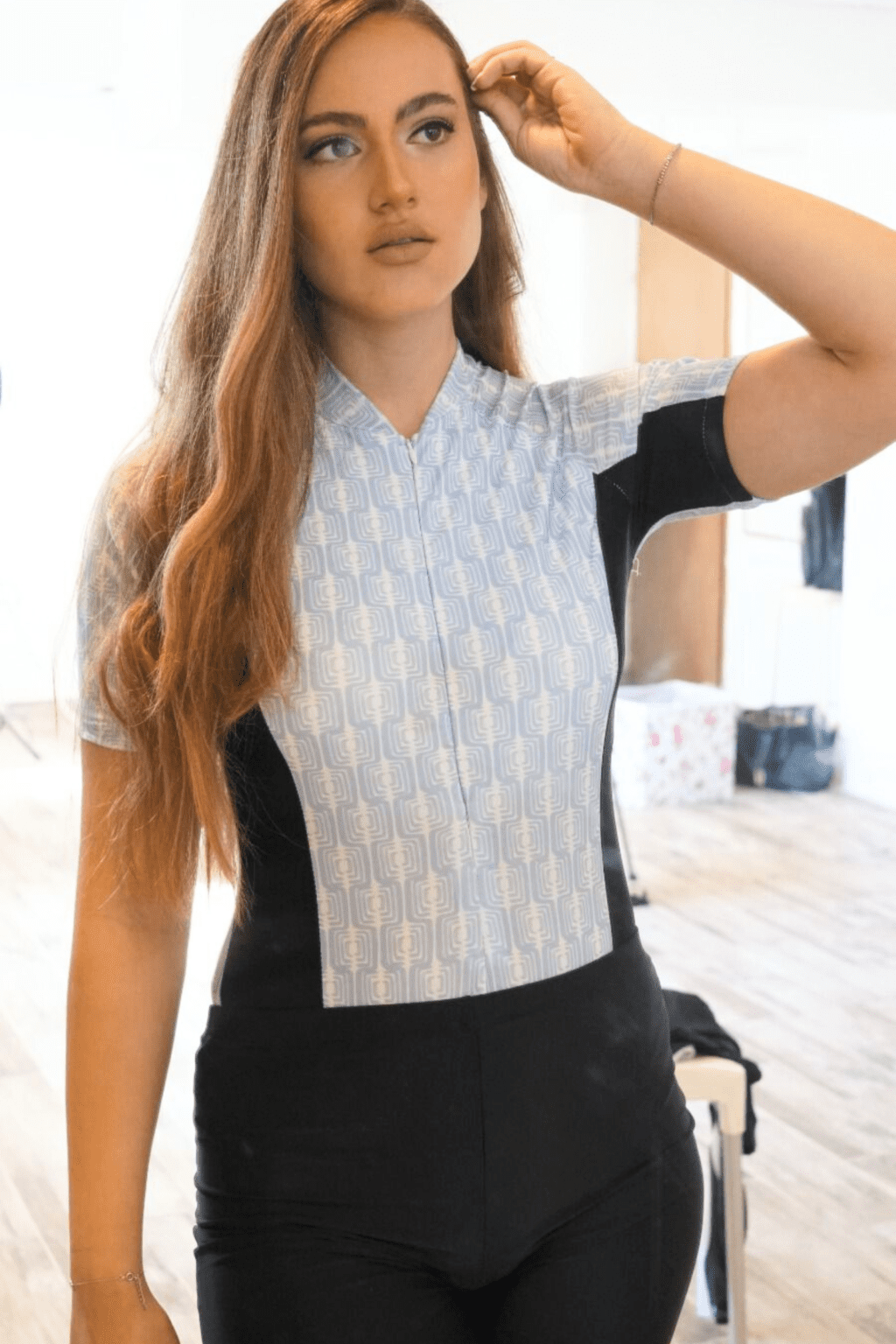 Black Chic- Short Sleeves Top